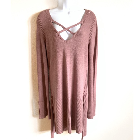 Free People | rayon criss cross tunic sweater - Picture 3 of 8